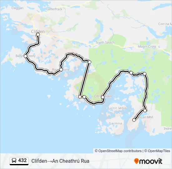 432 Bus Line Map