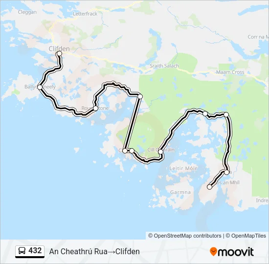 432 Bus Line Map