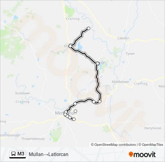 M3 Bus Line Map