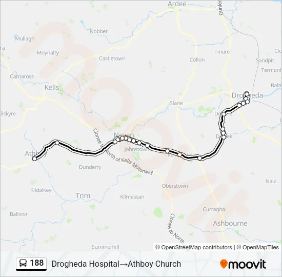 188 Bus Line Map