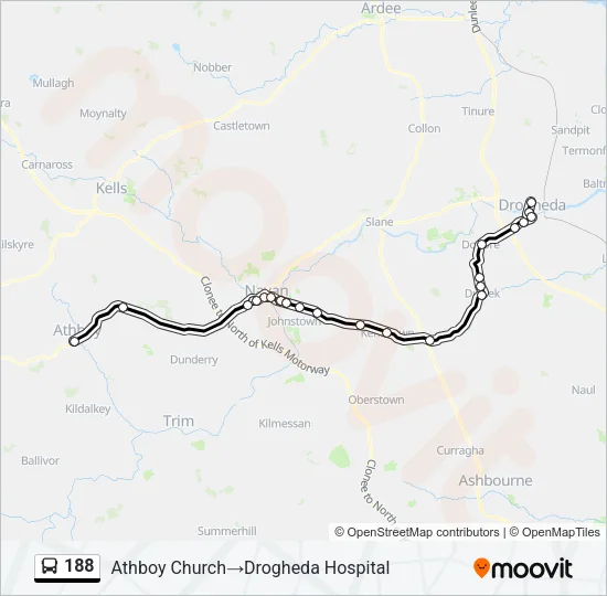 188 Bus Line Map