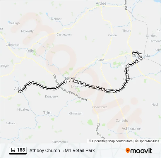 188 Bus Line Map