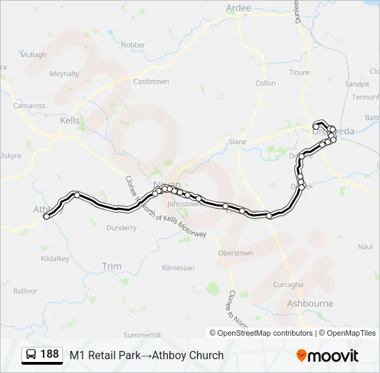 188 Bus Line Map