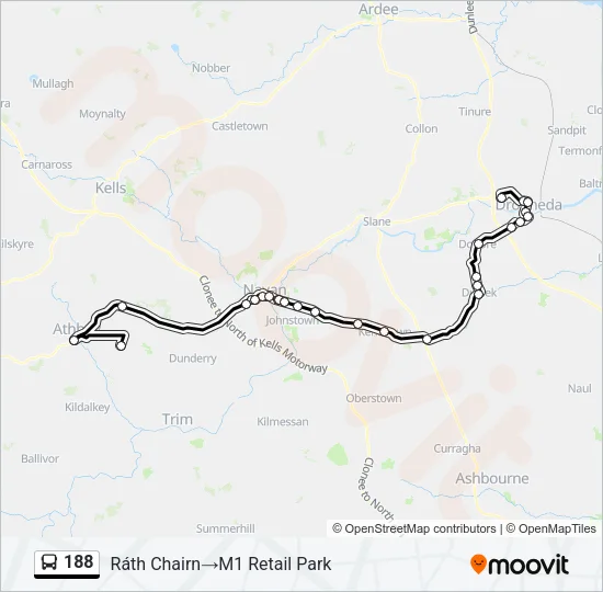188 Bus Line Map
