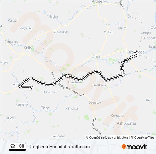 188 Bus Line Map