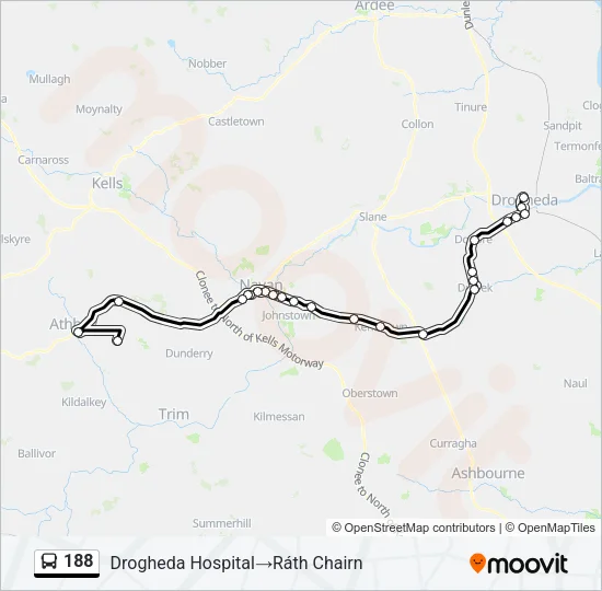 188 Bus Line Map