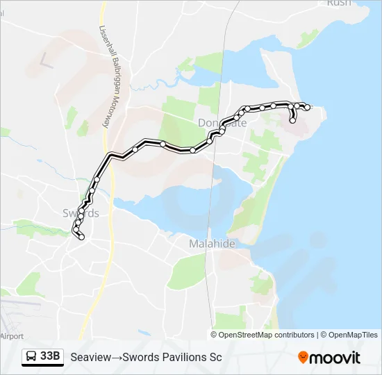 33B Bus Line Map