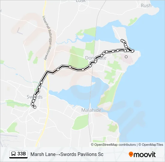 33B Bus Line Map