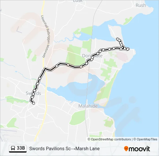33B Bus Line Map