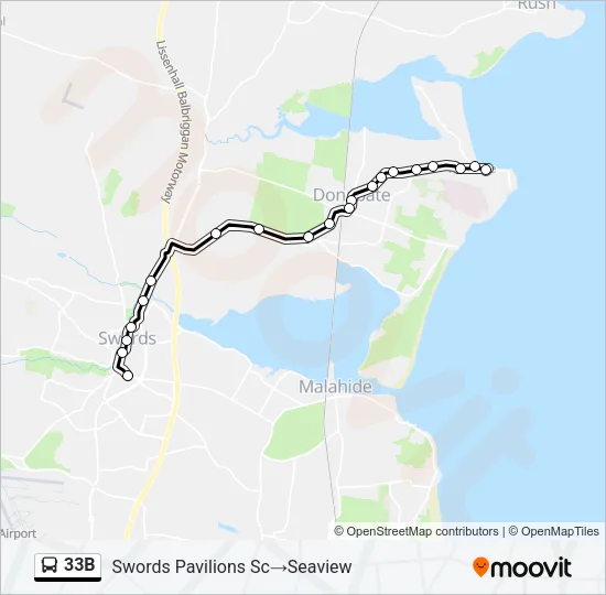 33B Bus Line Map