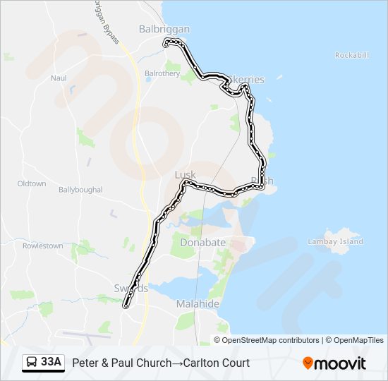 33A Bus Line Map