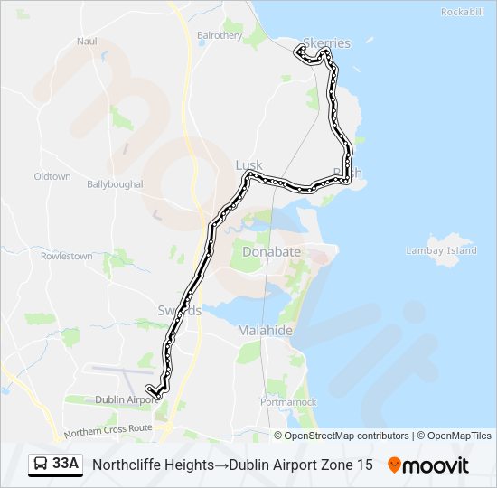 33A Bus Line Map