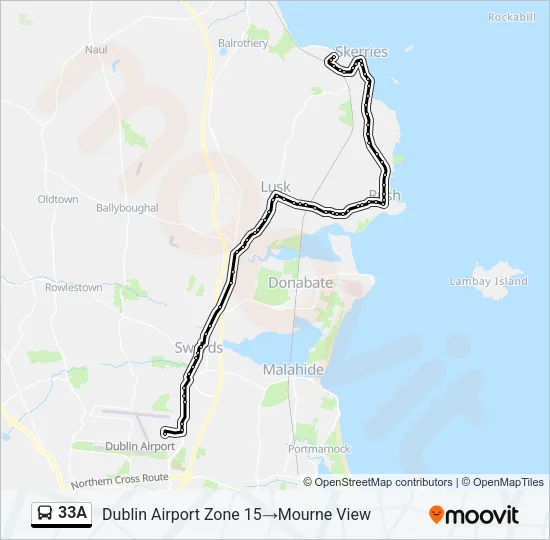 33A Bus Line Map