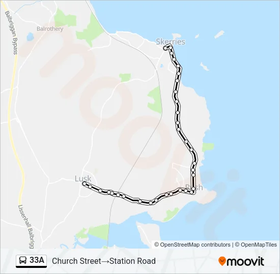 33A Bus Line Map