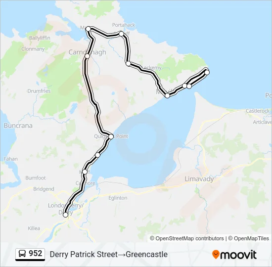 952 Bus Line Map