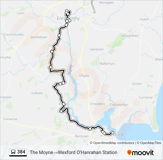 384 Bus Line Map