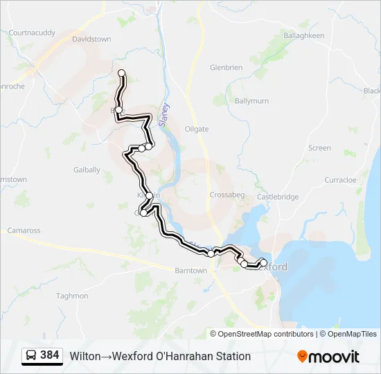 384 Bus Line Map