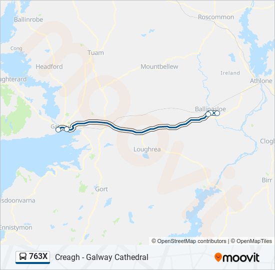 763X bus Line Map