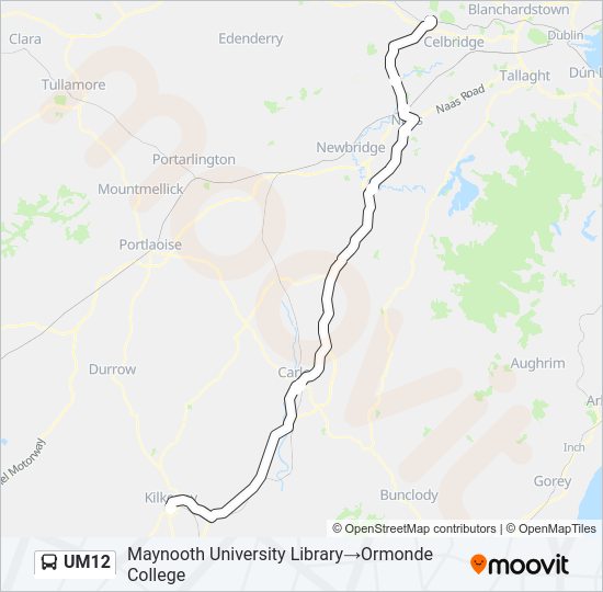 UM12 Bus Line Map