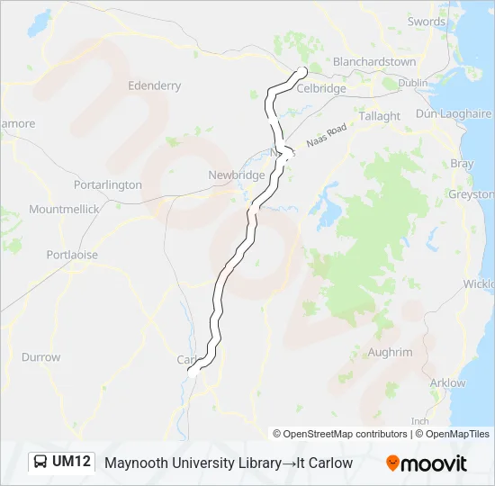 UM12 Bus Line Map