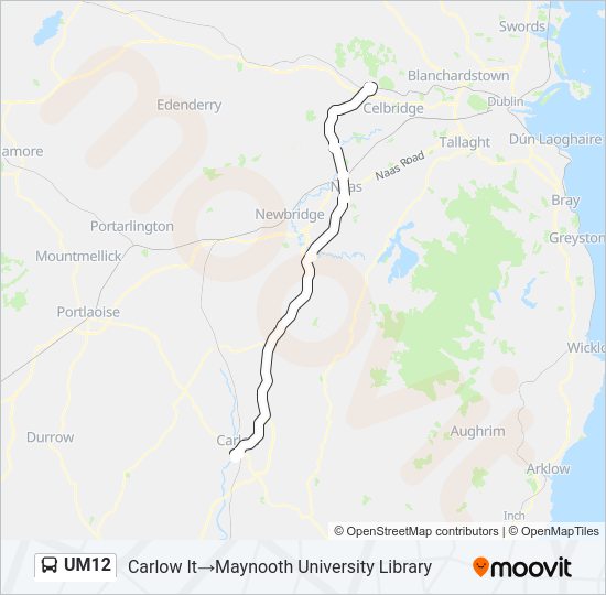 UM12 Bus Line Map