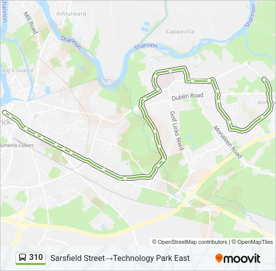 310 Bus Line Map