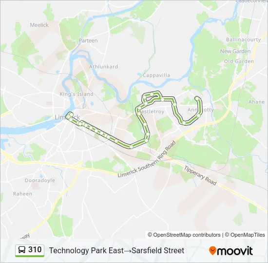 310 Bus Line Map