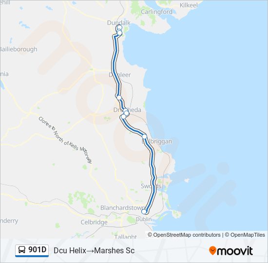 901D bus Line Map