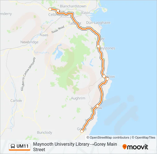 UM11 Bus Line Map