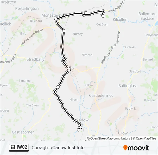 IW02 Bus Line Map