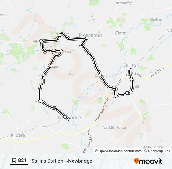 821 Bus Line Map