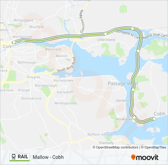 RAIL Train Line Map