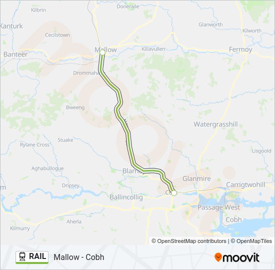 RAIL Train Line Map