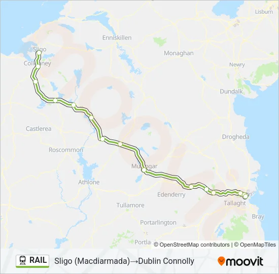 RAIL Train Line Map