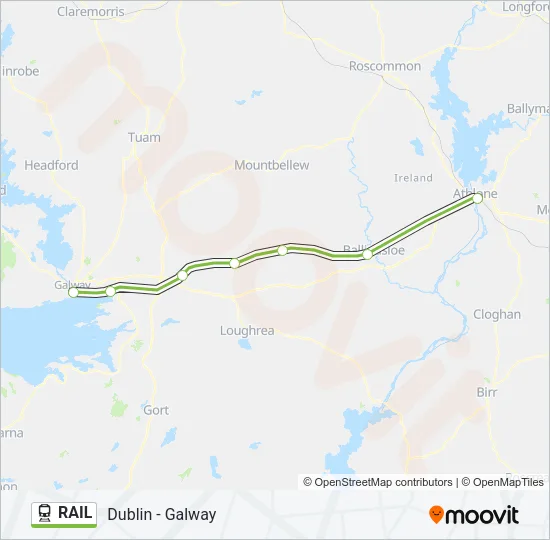 RAIL Train Line Map