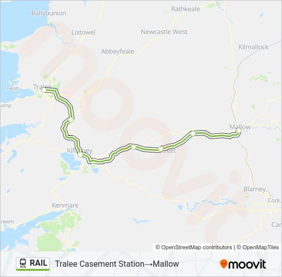 RAIL Train Line Map