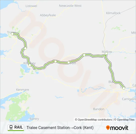 RAIL Train Line Map