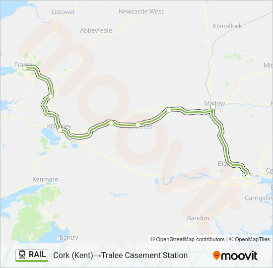 RAIL Train Line Map