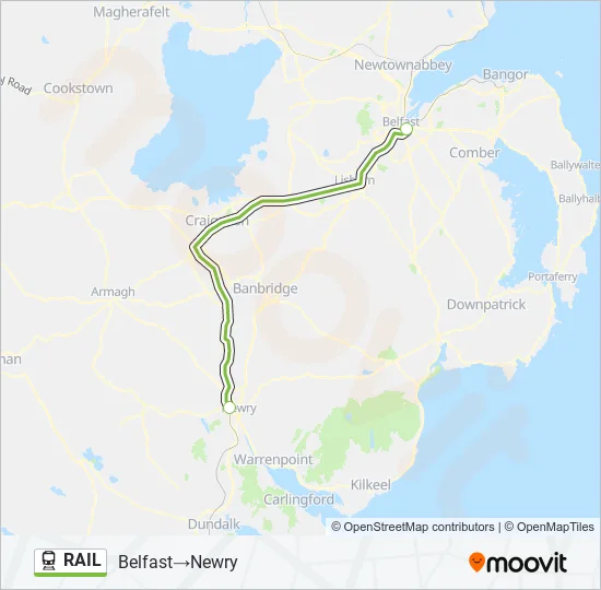 RAIL Train Line Map