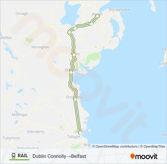 RAIL Train Line Map