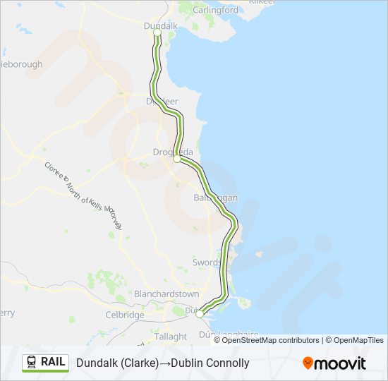 RAIL Train Line Map