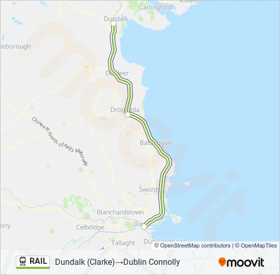 RAIL Train Line Map