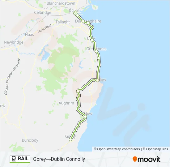 RAIL Train Line Map