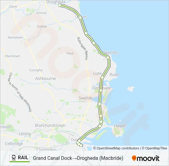RAIL Train Line Map