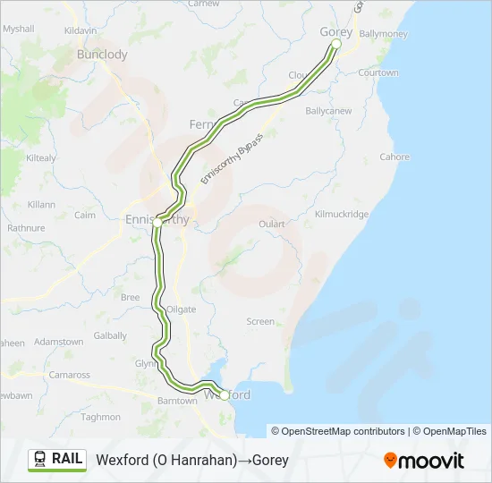 RAIL Train Line Map