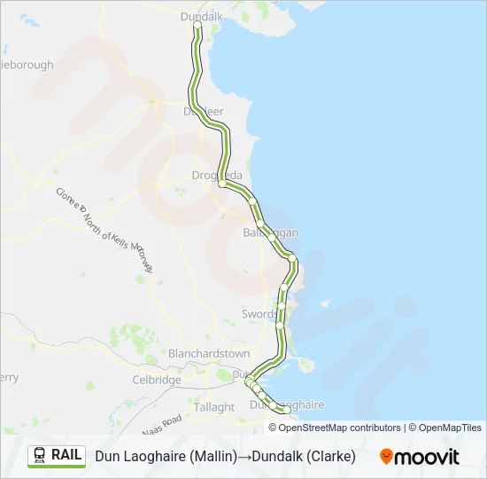 RAIL Train Line Map