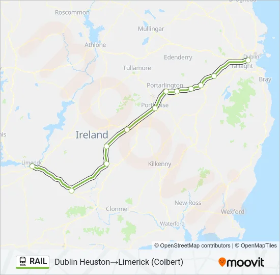 RAIL Train Line Map