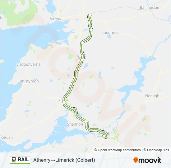RAIL Train Line Map
