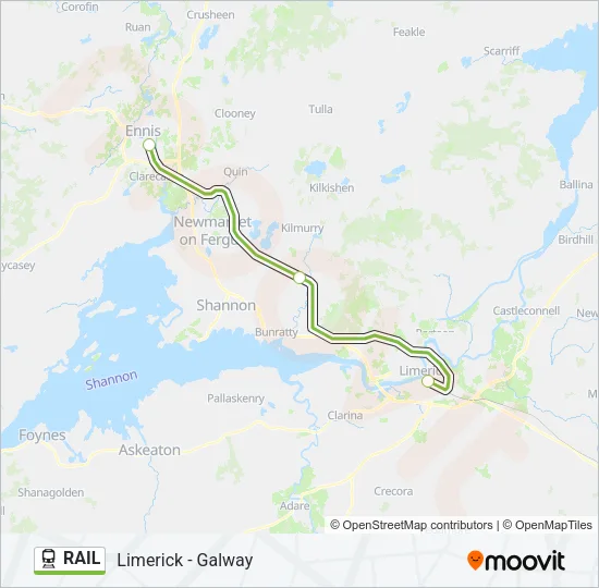 RAIL Train Line Map