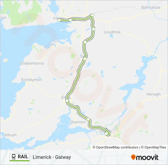 RAIL Train Line Map
